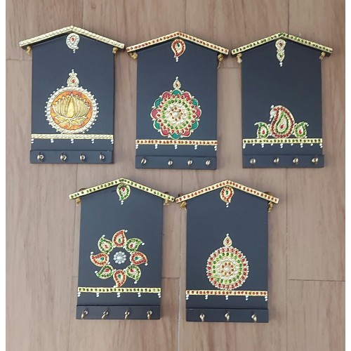 Tanjore House Shaped Keyholders 1